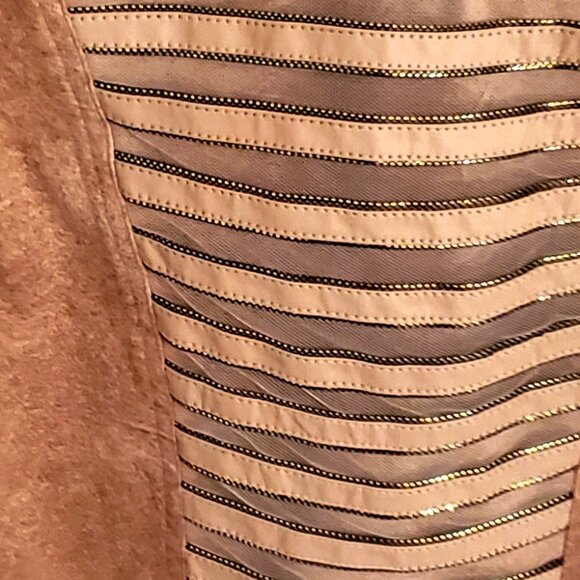 Frank Lyman Montreal | New Never Worn Chestnut Moto Jacket w/ Gold Embellishment - Picture 6 of 16